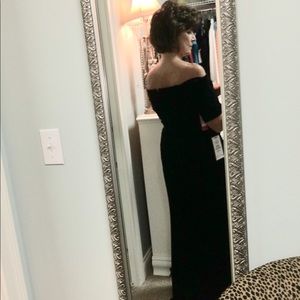 Black velvet gown